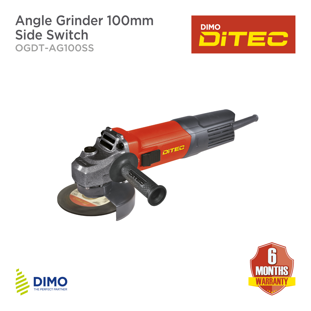 DITEC Angle Grinder 115mm – Side Switch