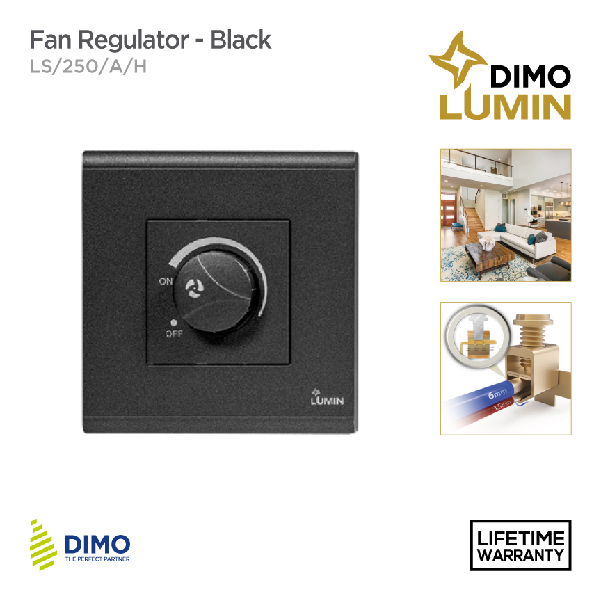 DIMO Lumin 3 Gang 2 Way Switch – Black