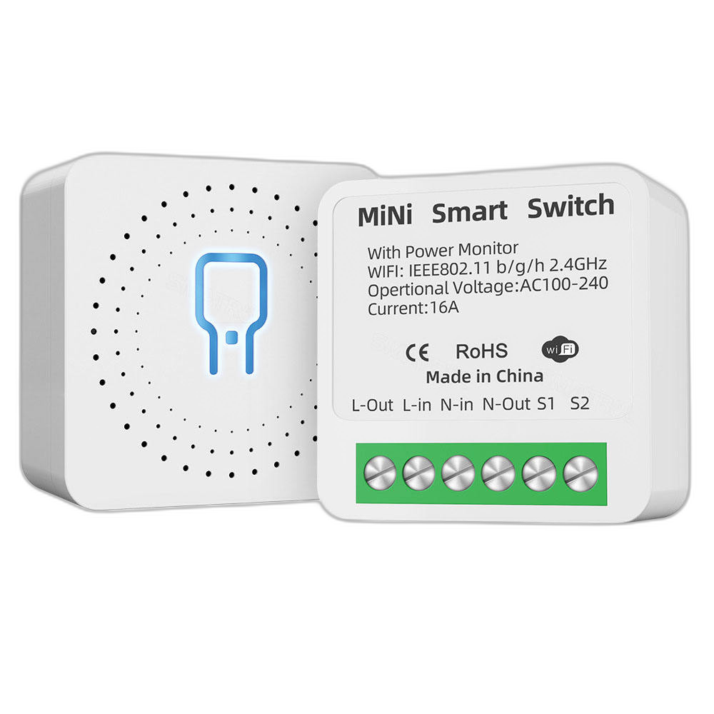 Tuya 16A Mini WiFi Smart Switch Breaker with Power Energy Monitor