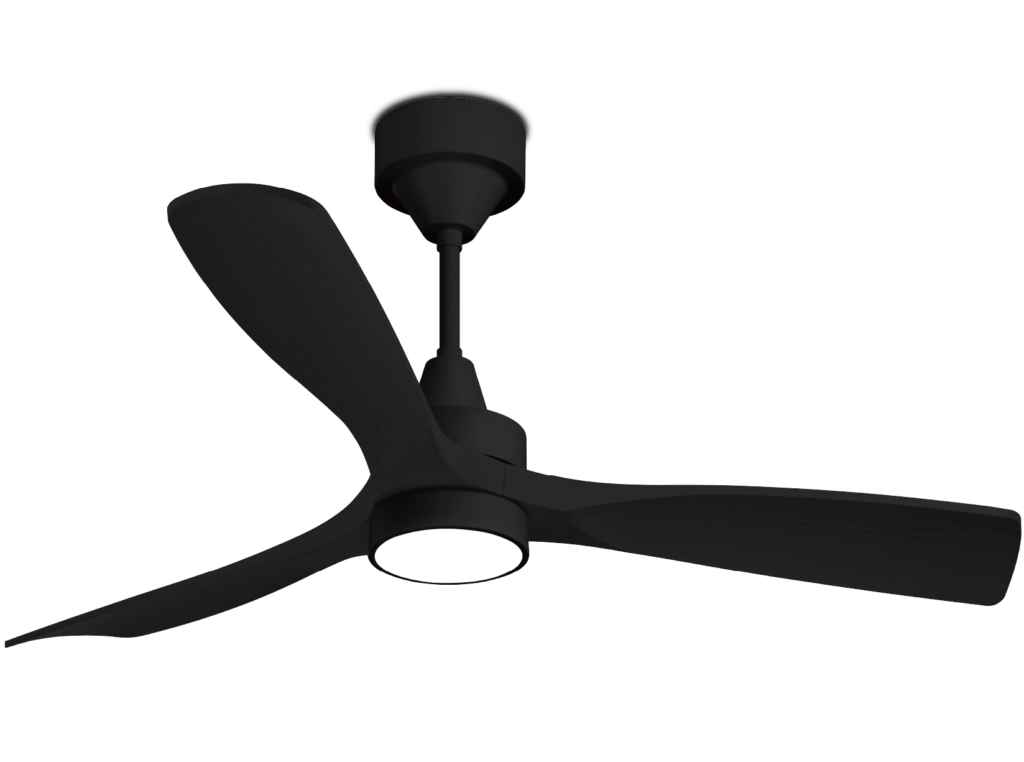 Viera DC Ceiling Fan with Light – Full Black
