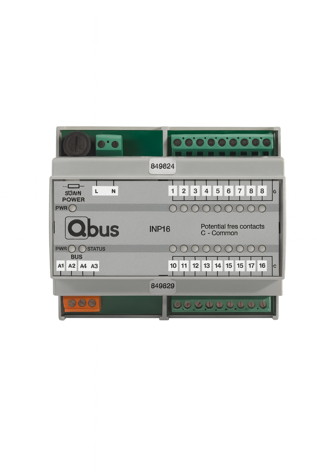 Input module DIN RAIL (16x external - 0 Volt)