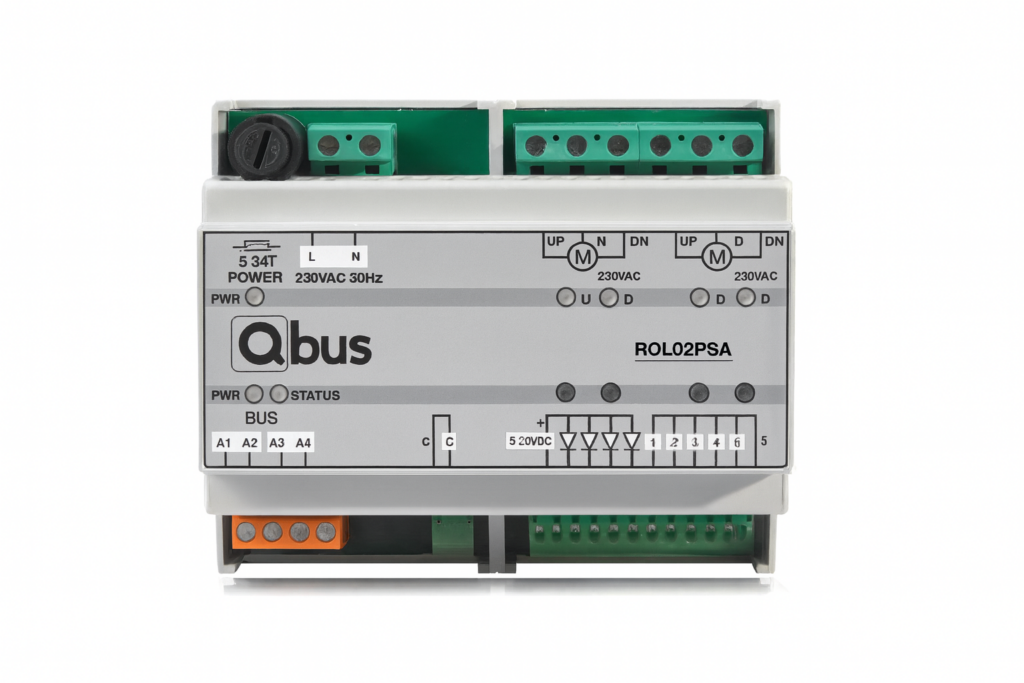 Stand-Alone module for positioning 2 shutters (up/down & slats) with safety contact