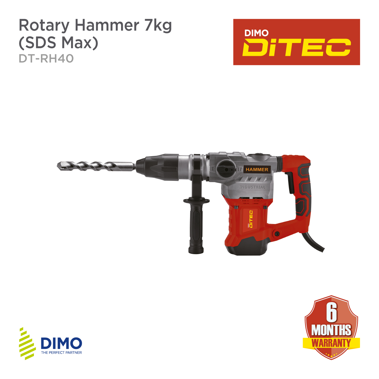 DITEC Demolition Hammer (HEX) 6.5kg