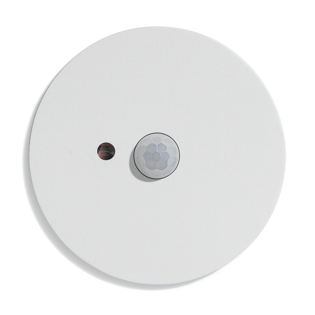 White motion & Light sensor in white metal housing
