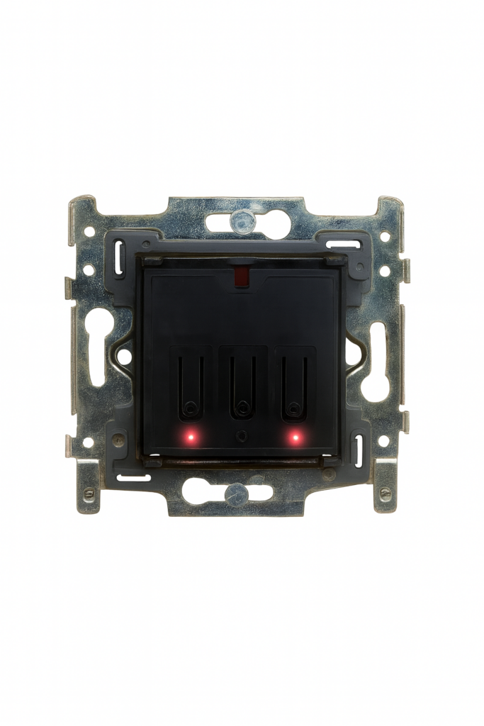 Switch-Thermostat 1 or 2 buttons Niko RGB without finishing set.