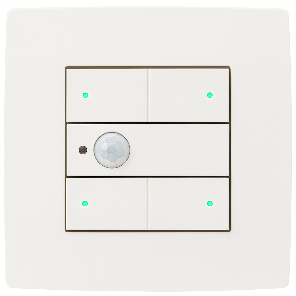 Switch-Motion detector-Thermostat 4 buttons Niko Cream 100 series RGB LED