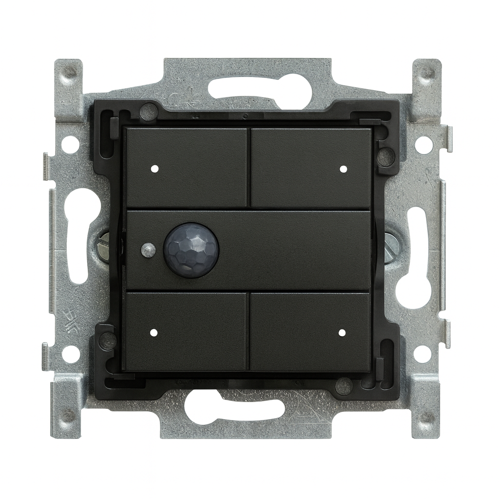 Switch-Motion detector 3 buttons Niko Black Coated 161 RGB LED