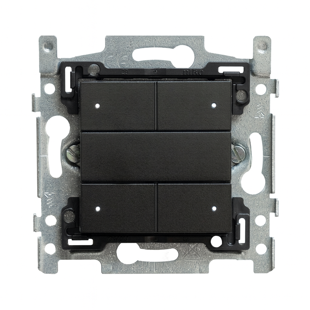 Switch-Thermostat 4 buttons Niko Anthracite 122 series RGB LED