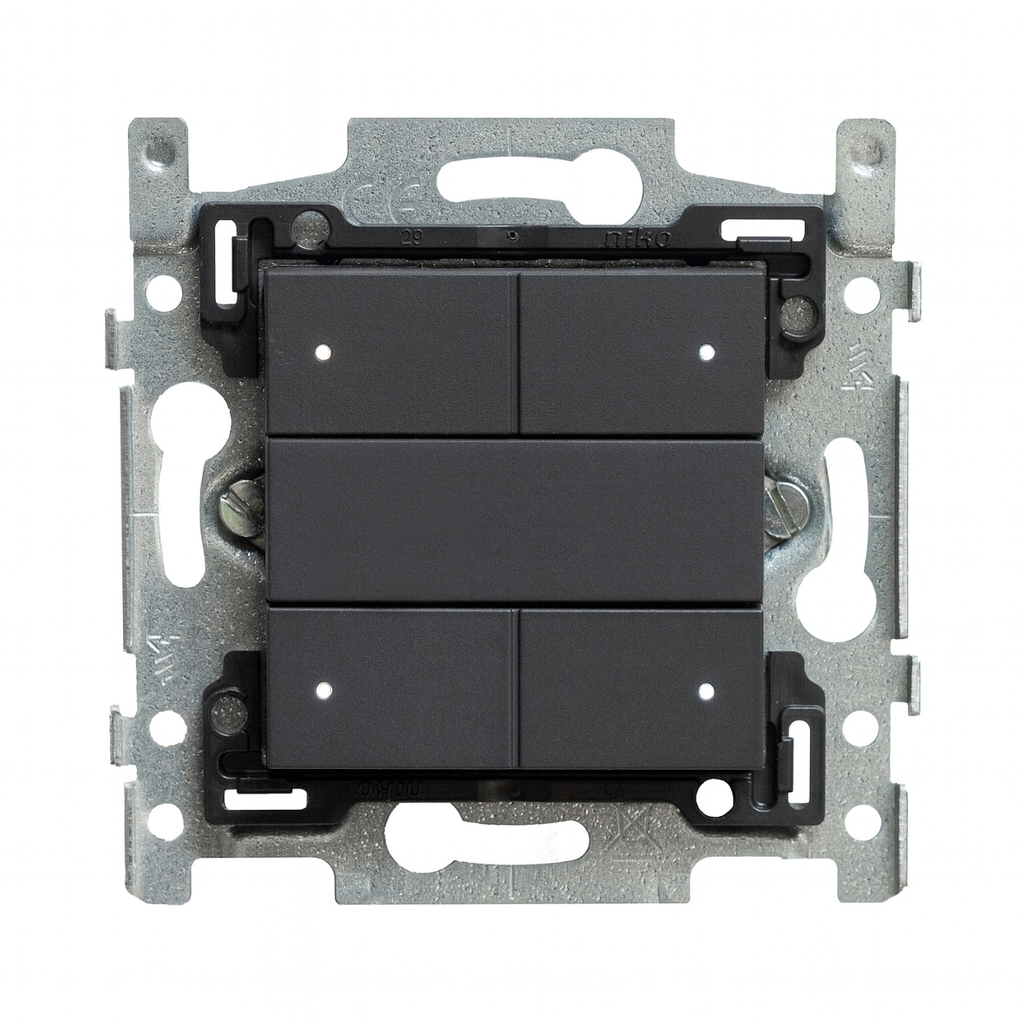 Switch 4 buttons Niko Anthracite 122 series RGB LED