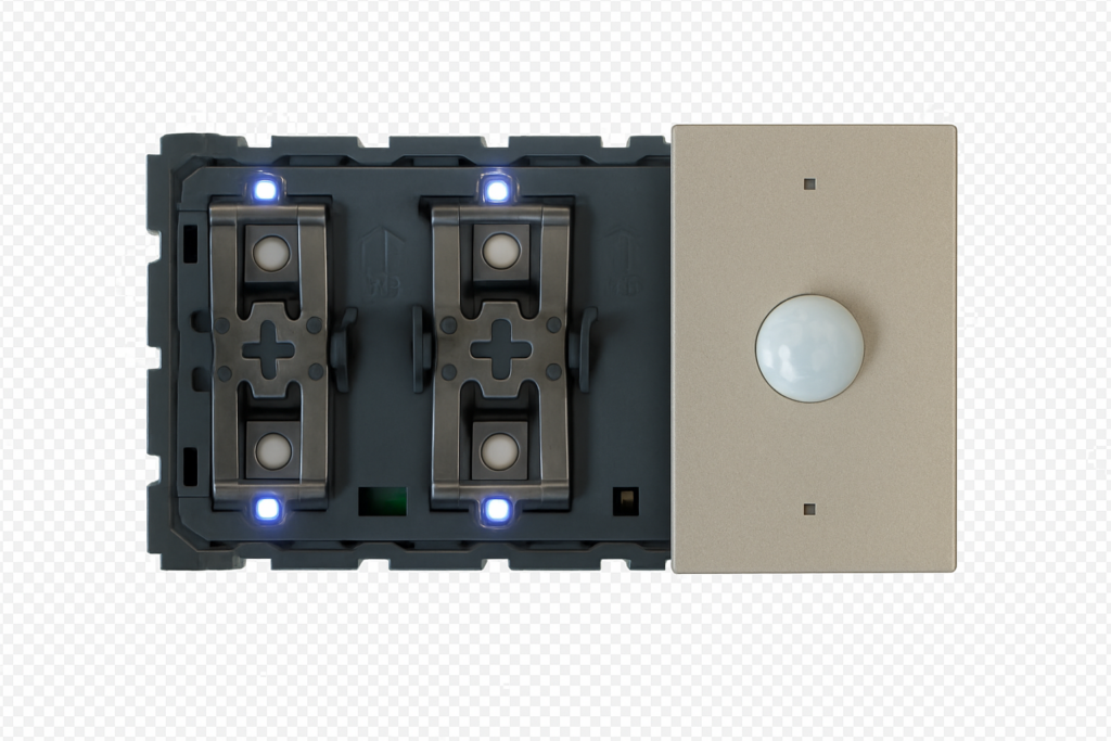 Switch-Thermostat + Motion (Stone) 1 to 4 buttons (3 modules) BTicino Light Now RGB without finishing set