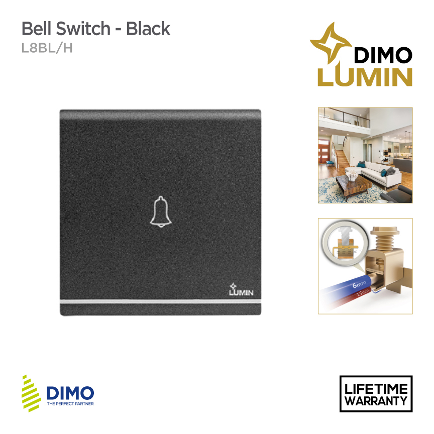 DIMO Lumin Single TEL Socket With Shutter