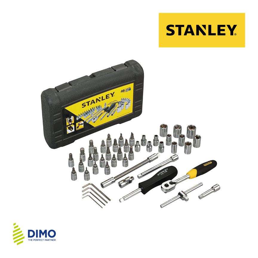 STANLEY SOCKET 24PCS 1/2 6PTS socket set in metal tin