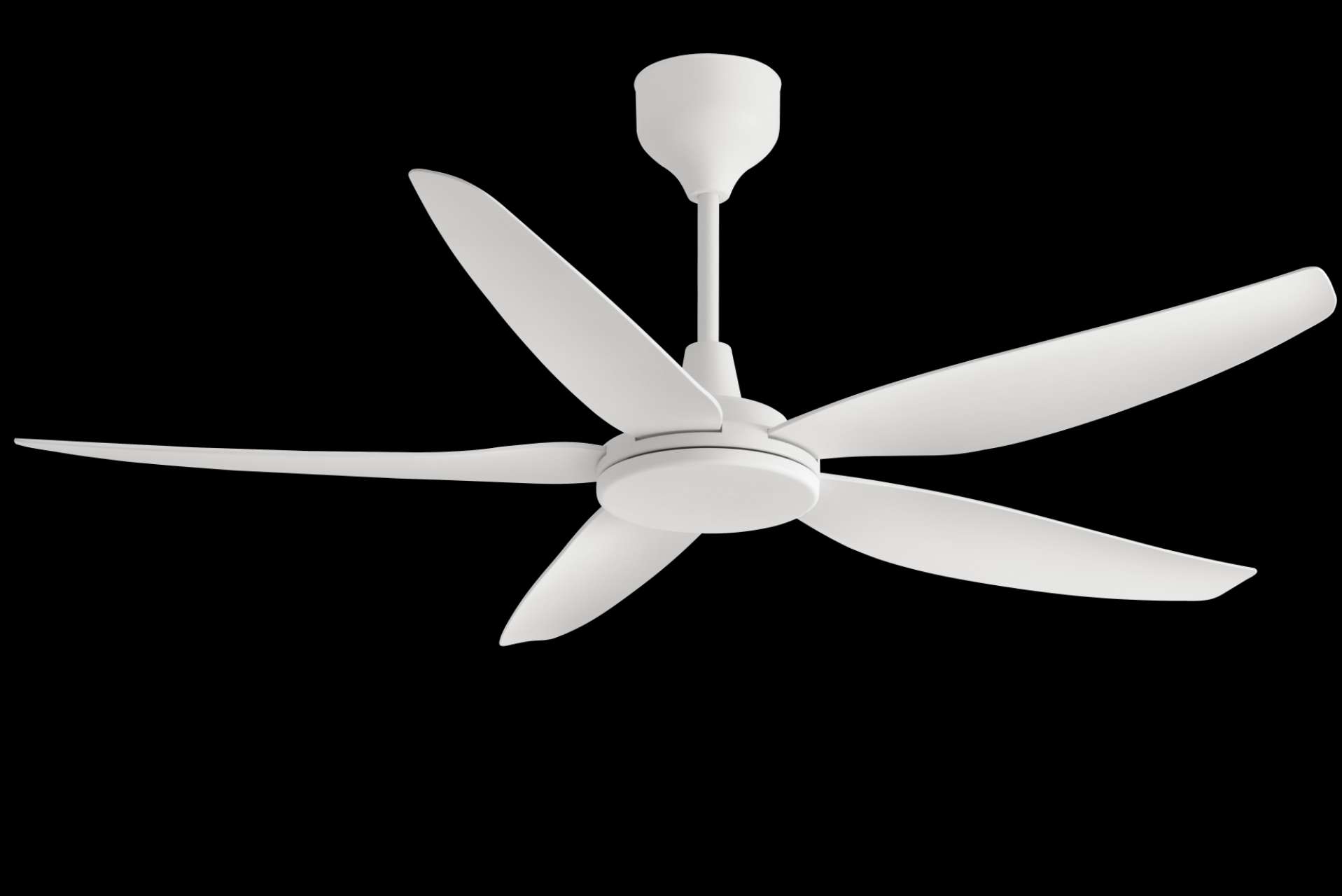Ventura DC Ceiling Fan without Light – Full White
