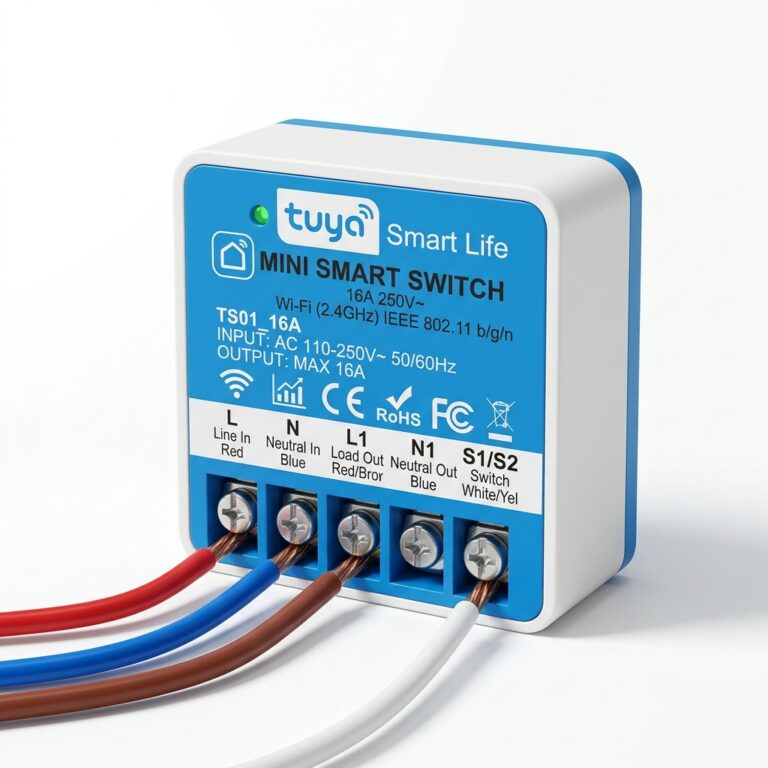 Tuya 16A Mini WiFi Smart Switch Breaker with Power Energy Monitor