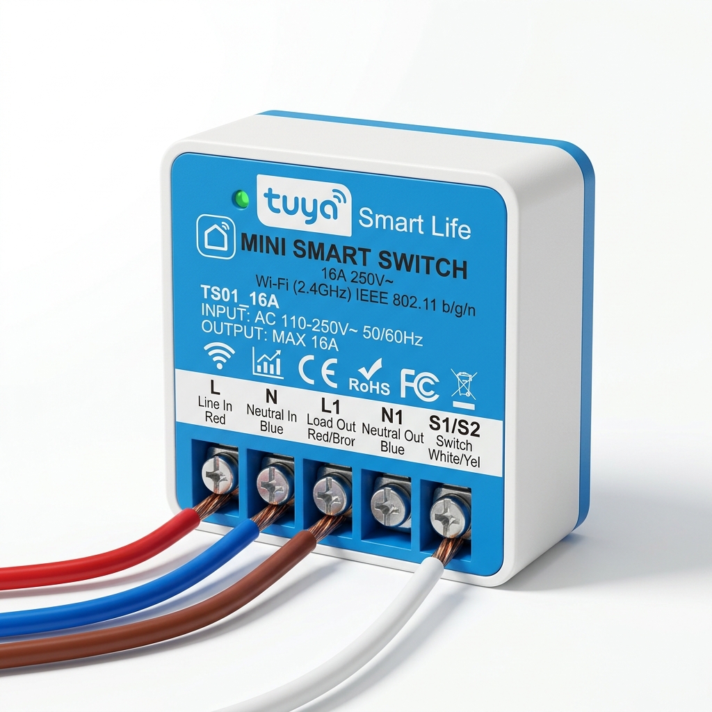 Tuya 16A Mini WiFi Smart Switch Breaker with Power Energy Monitor